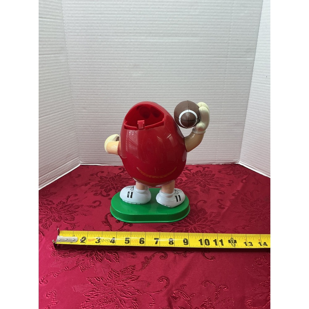 Vintage M&M's Red Character Football Candy Dispenser Mars Inc Collectible 9" - Picture 2 of 5